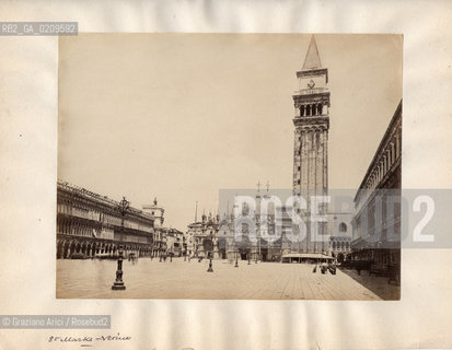 -VENEZIA, FRANCIS FIRTH, PIAZZA S.MARCO, ANTE 1873. STAMPA ALL’ALBUMINA INCOLLATA SU CARTONE, CM 21X16 ©ARCHIVIO Graziano Arici/Rosebud2  FOTOANTICHE .-VENICE, FRANCIS FIRTH, PIAZZA S.MARCO, ANTE 1873. ALBUMEN PHOTOGRAPH MOUNTED ON CARDBOARD, CM 21X16 ©Graziano Arici / rosebud2