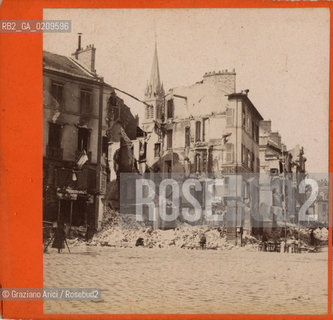 -PARIGI, SENZA INDICAZIONE DAUTORE, ROVINE DOPO LA COMUNE, SENZA DATA. POSITIVO ALLALBUMINA MONTATO SU CARTONE, FOTOGRAFIA STEREOSCOPICA, CM 17,5X8,6    ©ARCHIVIO Graziano Arici/Rosebud2  LA COMUNE DI PARIGI, ROVINE, FOTOANTICHE.-PARIS, NO AUTHORS INDICATION, ROVINE DOPO LA COMUNE, UNDATED. ALBUMEN POSITIVE MOUNTED ON CARDBOARD, STEREOSCOPICAL PHOTOGRAPH CM 17,5X8,6 ©Graziano Arici/Rosebud2 