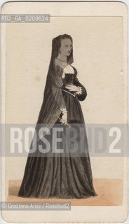 -VENEZIA, CARLO PONTI, NOBILE DONNA , SENZA DATA. DISEGNO INCOLLATO SU CARTONE, CARTE DE VISITE, CM CM 6X10,4   ©ARCHIVIO Graziano Arici/Rosebud2  PERSONA, FOTOANTICHE.-VENICE, CARLO PONTI, NOBLE LADY, UNDATED. DESIGN MOUNTED ON CARDBOARD, CARTE DE VISITE CM 6X10,4 ©Graziano Arici / rosebud2