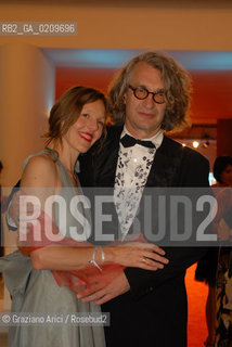 VENICE, 27.08.08. 65th VENICE INTERNATIONAL FILM FESTIVAL. OPENING EVENING. THE FILM DIRECTOR WIM WENDERS AND HIS WIFE DONATA  © MARTABUSO/ARICI/GRAZIANERI
