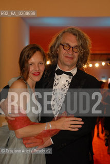 VENICE, 27.08.08. 65th VENICE INTERNATIONAL FILM FESTIVAL. OPENING EVENING. THE FILM DIRECTOR WIM WENDERS AND HIS WIFE DONATA  © MARTABUSO/ARICI/GRAZIANERI