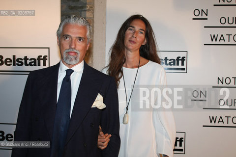 26/08/08 - 65 VENICE FILM FESTIVAL - PARTY BELLSTAFF AT THE GIUDECCA: BIANCA DAOSTA WITH ARRIVABENE @ Graziano Arici / rosebud2 CINEMA BIENNALE ©Graziano Arici/Rosebud2 BIENNALE CINEMA