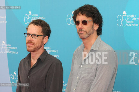 27/08/08 - 65 VENICE  INTERNATIONAL FILM FESTIVAL - FILM: BURN AFTER READING. THE DIRECTORS JOEL AND ETHAN COEN @ Graziano Arici / rosebud2 CINEMA BIENNALE ©Graziano Arici/Rosebud2 BIENNALE CINEMA