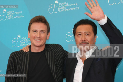 29/08/08 - 65th VENICE  INTERNATIONAL FILM FESTIVAL - FILM: INJU, LA BETE DANS LOMBRE. LEFT TO RIGHT THE ACTORS BENOIT MAGIMEL AND RYO ISHIBASHI.