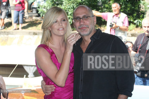 29/08/08 - 65th VENICE  INTERNATIONAL FILM FESTIVAL - FILM: THE BURNING PLAN, THE ACTRESS CHARLIZE THERON WITH THE DIRECTOR GUILLERMO ARRIAGA