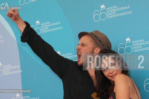 30/08/08 - 65th VENICE  INTERNATIONAL FILM FESTIVAL - FILM: VINYAN. THE DIRECTOR FABRICE DU WELZ AND THE ACTRESS EMMANUELLE BEART ©Graziano Arici/Rosebud2 BIENNALE CINEMA