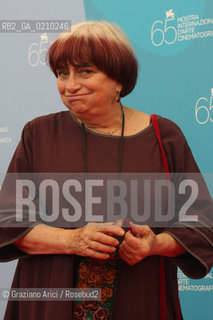 03/09/08 - 65th VENICE  INTERNATIONAL FILM FESTIVAL - FILM: LES PLAGES DAGNES. THE DIRECTOR AGNES VARDA