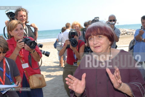 VENICE, 03.09.08. 65th VENICE INTERNATIONAL FILM FESTIVAL. THE FILM DIRECTOR AGNES VARDA © MARTABUSO/ARICI/GRAZIANERI CINEMA