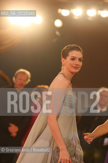03/09/08 - 65th VENICE  INTERNATIONAL FILM FESTIVAL - FILM: RACHEL GETTING MARRIED. THE ACTRESS ANNE HATHAWAY