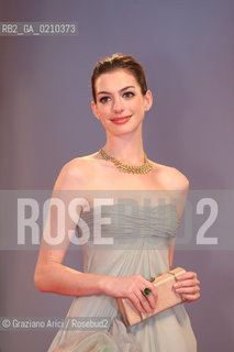 03/09/08 - 65th VENICE  INTERNATIONAL FILM FESTIVAL - FILM: RACHEL GETTING MARRIED. THE ACTRESS ANNE HATHAWAY