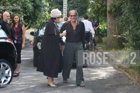 04/09/08 - 65th VENICE  INTERNATIONAL FILM FESTIVAL - FILM: YUPPI DU. THE DIRECTOR ADRIANO CELENTANO WITH HIS WIFE CLAUDIA MORI