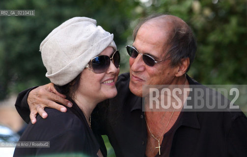 04/09/08 - 65th VENICE  INTERNATIONAL FILM FESTIVAL - FILM: YUPPI DU. THE DIRECTOR ADRIANO CELENTANO WITH HIS WIFE CLAUDIA MORI