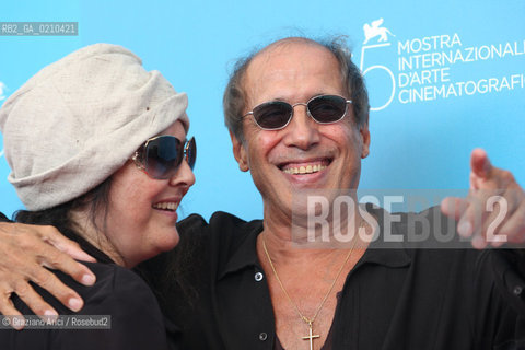 04/09/08 - 65th VENICE  INTERNATIONAL FILM FESTIVAL - FILM: YUPPI DU. THE DIRECTOR ADRIANO CELENTANO WITH HIS WIFE CLAUDIA MORI