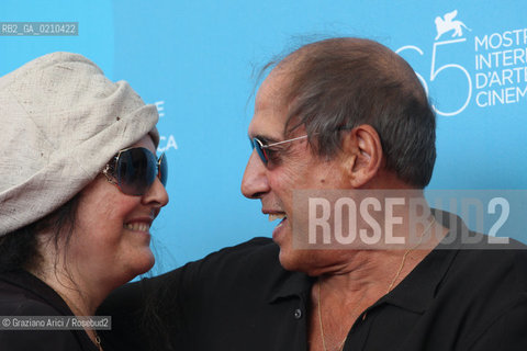 04/09/08 - 65th VENICE  INTERNATIONAL FILM FESTIVAL - FILM: YUPPI DU. THE DIRECTOR ADRIANO CELENTANO WITH HIS WIFE CLAUDIA MORI