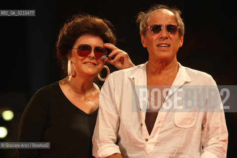 04/09/08 - 65th VENICE  INTERNATIONAL FILM FESTIVAL - RED CARPET FILM: YUPPI DU. ADRIANO CELENTANO DIRECTOR AND ACTOR WITH HIS WIFE AND ACTRESS CLAUDIA MORI