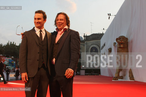 05/09/08 - 65th VENICE  INTERNATIONAL FILM FESTIVAL - FILM: THE WRESTLER. THE DIRECTOR DARREN ARONOFSKY WITH THE ACTOR MICKEY ROURKE