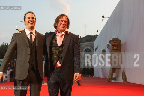05/09/08 - 65th VENICE  INTERNATIONAL FILM FESTIVAL - FILM: THE WRESTLER. THE DIRECTOR DARREN ARONOFSKY WITH THE ACTOR MICKEY ROURKE