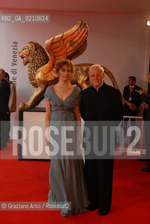 06/09/08 - 65th VENICE  INTERNATIONAL FILM FESTIVAL - GOLDEN LION NIGHT.RED CARPET. THE FILM FESTIVAL DIRECTOR MARCO MULLER AND THE ACTRESS KSENIA RAPPOPORT  © ERREBI