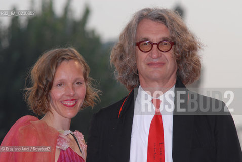 06/09/08 - 65th VENICE  INTERNATIONAL FILM FESTIVAL - GOLDEN LION NIGHT.RED CARPET.THE FILM DIRECTOR WIM WENDERS AND HER WIFE  © ERREBI