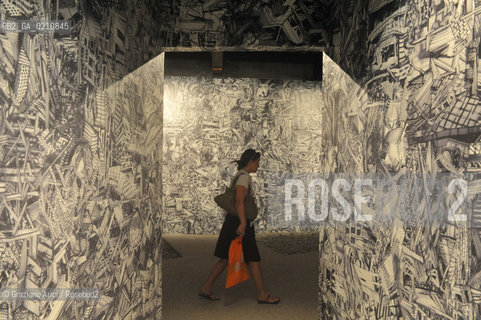 VENICE 11/09/08 - 11th INTERNATIONAL ARCHITECTURE EXIBITION OF BIENNALE : ARSENALE ARTIGLIERIE: KRAMERVANDERVEER : MIMETIC INTERPRETATIONS OF URBAN FABRIC  ©Graziano Arici/Rosebud2 BIENNALE ARCHITETTURA ARCHITETTO