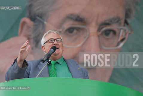 VENEZIA, 14-09-2008. FESTA DEI POPOLI PADANI ORGANIZZATA DA LEGA NORD. LONOREVOLE MARIO BORGHEZIO, DEPUTATO EUROPEO© MARTABUSO/ARICI/GRAZIANERI POLITICA  POLITICA