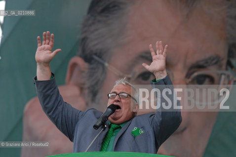 VENEZIA, 14-09-2008. FESTA DEI POPOLI PADANI ORGANIZZATA DA LEGA NORD. LONOREVOLE MARIO BORGHEZIO, DEPUTATO EUROPEO© MARTABUSO/ARICI/GRAZIANERI POLITICA  POLITICA