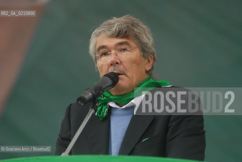 VENEZIA, 14-09-2008. FESTA DEI POPOLI PADANI ORGANIZZATA DA LEGA NORD. ROBERTO CASTELLI, SOTTOSEGRETARIO ALLE INFRASTRUTTURE E AI TRASPORTI © MARTABUSO/ARICI/GRAZIANERI POLITICA  POLITICA