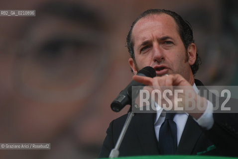 VENEZIA, 14-09-2008. FESTA DEI POPOLI PADANI ORGANIZZATA DA LEGA NORD. IL MINISTRO DELLAGRICOLTURA LUCA ZAIA © MARTABUSO/ARICI/GRAZIANERI POLITICA  POLITICA