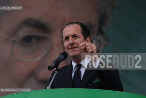 VENEZIA, 14-09-2008. FESTA DEI POPOLI PADANI ORGANIZZATA DA LEGA NORD. IL MINISTRO DELLAGRICOLTURA LUCA ZAIA © MARTABUSO/ARICI/GRAZIANERI POLITICA  POLITICA