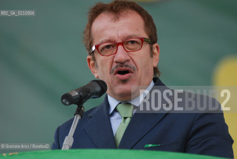 VENEZIA, 14-09-2008. FESTA DEI POPOLI PADANI ORGANIZZATA DA LEGA NORD.IL MINISTRO DELLINTERNO ROBERTO MARONI © MARTABUSO/ARICI/GRAZIANERI POLITICA  POLITICA