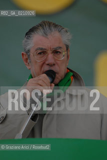 VENEZIA, 14-09-2008. FESTA DEI POPOLI PADANI ORGANIZZATA DA LEGA NORD. IL LEADER DELLA LEGA NORD UMBERTO BOSSI © MARTABUSO/ARICI/GRAZIANERI POLITICA  POLITICA