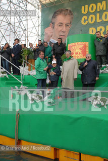 VENEZIA, 14-09-2008. FESTA DEI POPOLI PADANI ORGANIZZATA DA LEGA NORD. IL LEADER DELLA LEGA NORD UMBERTO BOSSI © MARTABUSO/ARICI/GRAZIANERI POLITICA  POLITICA