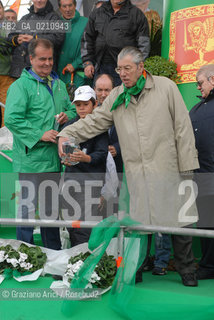 VENEZIA, 14-09-2008. FESTA DEI POPOLI PADANI ORGANIZZATA DA LEGA NORD. IL LEADER DELLA LEGA NORD UMBERTO BOSSI © MARTABUSO/ARICI/GRAZIANERI POLITICA  POLITICA