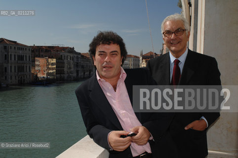 VENICE, 29.09.2008. 52th VENICE INTERNATIONAL FESTIVAL OF CONTEMPORARY MUSIC. BIENNALE MUSIC 2008. THE DIRECTOR OF THE BIENNALE MUSIC FOUNDATION LUCA FRANCESCONI AND THE BIENNALE FOUNDATION PRESIDENT PAOLO BARATTA ©MARTABUSO/ARICI/GRAZIANERI MUSICA