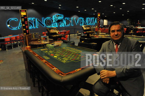 VENEZIA 16 OTTOBRE 2008 - IL PRESIDENTE DELLA CASINO DI VENEZIA MAURO PIZZIGATTI - LA SALA DELLE ROULETTE DEL CASINO DI VENEZIA A CA NOGHERA ©Graziano Arici/Rosebud2 GIOCO SLOT MACHINES