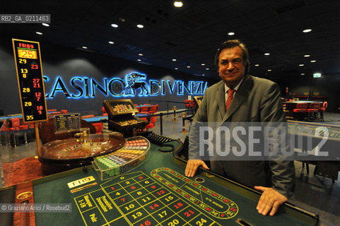 VENEZIA 16 OTTOBRE 2008 - IL PRESIDENTE DELLA CASINO DI VENEZIA MAURO PIZZIGATTI - LA SALA DELLE ROULETTE DEL CASINO DI VENEZIA A CA NOGHERA ©Graziano Arici/Rosebud2 GIOCO SLOT MACHINES