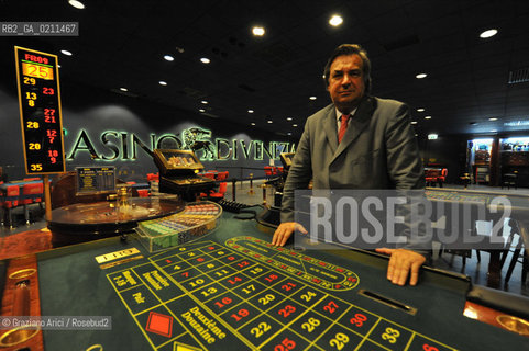 VENEZIA 16 OTTOBRE 2008 - IL PRESIDENTE DELLA CASINO DI VENEZIA MAURO PIZZIGATTI - LA SALA DELLE ROULETTE DEL CASINO DI VENEZIA A CA NOGHERA ©Graziano Arici/Rosebud2 GIOCO SLOT MACHINES