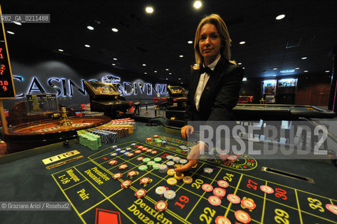 VENEZIA 16 OTTOBRE 2008 - - LA SALA DELLE ROULETTE DEL CASINO DI VENEZIA A CA NOGHERA ©Graziano Arici/Rosebud2 GIOCO SLOT MACHINES
