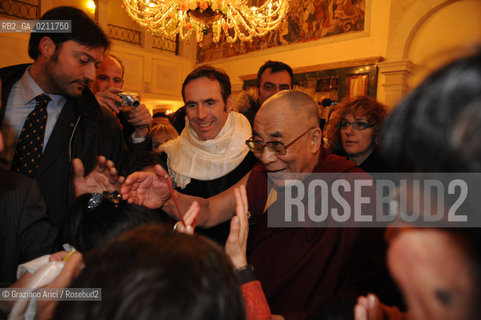 VENICE,09.02.2009. OFFICIAL VISIT OF THE DALAI LAMA, TENZIN GYATSO, TO VENICE © MARTABUSO