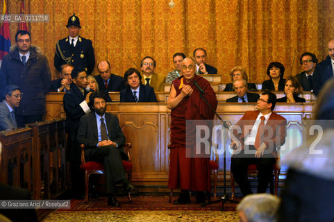 VENICE,10.02.2009. OFFICIAL VISIT OF THE DALAI LAMA,TENZIN GYATSO, TO VENICE ©MARTABUSO/ARICI/GRAZIANERI POLITICA RELIGIONE