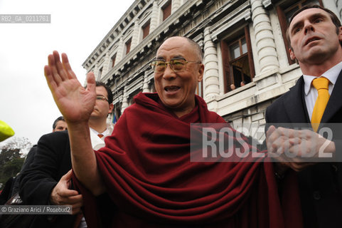 VENICE,10.02.2009. OFFICIAL VISIT OF THE DALAI LAMA,TENZIN GYATSO, TO VENICE ©MARTABUSO/ARICI/GRAZIANERI POLITICA RELIGIONE