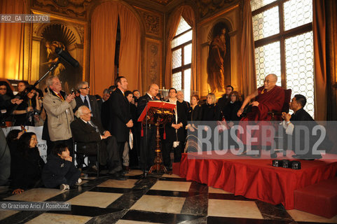 VENICE,10.02.2009. OFFICIAL VISIT OF THE DALAI LAMA,TENZIN GYATSO, TO VENICE ©MARTABUSO/ARICI/GRAZIANERI POLITICA RELIGIONE