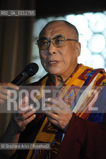 VENICE,10.02.2009. OFFICIAL VISIT OF THE DALAI LAMA,TENZIN GYATSO, TO VENICE ©MARTABUSO/ARICI/GRAZIANERI POLITICA RELIGIONE