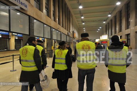 PADUA 27/02/09 : PATROLS OF LEGA PARTY AGAINST THE CRIME IN THE TRAIN STATION ©Graziano Arici/Rosebud2 RONDA A PADOVA