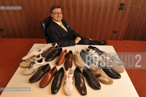 MONTEBELLUNA (TREVISO) - THE GEOX OWNER : YHE BUSINESSMAN MARIO MORETTI POLEGATO ©Graziano Arici/Rosebud2 SCARPE POLEGATO FABBRICA OPERAIO