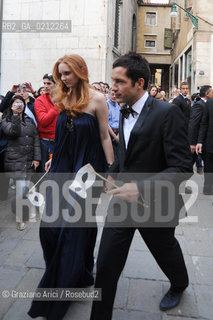 VENICE, 25.04.2009. SECOND WEDDING FOR THE ACTRESS SALMA HAYEK WITH THE FRENCH BUSINESSMAN FRANCOIS-HENRI PINAULT IN VENICE AT THE TEATRO LA FENICE: THE ACTRICE LILI COLE © MARTABUSO/ARICI/GRAZIANERI