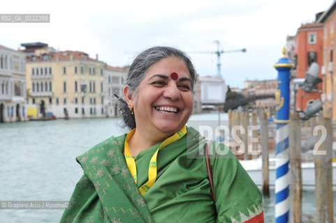 VENICE 23/04/09 - THE INDIAN PHISICIST, ENVINROMENTAL AND ECOLOGIC SCIENTIST VANDANA SHIVA ©Graziano Arici/Rosebud2 ECOLOGIA FISICA