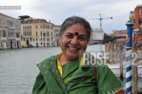 VENICE 23/04/09 - THE INDIAN PHISICIST, ENVINROMENTAL AND ECOLOGIC SCIENTIST VANDANA SHIVA ©Graziano Arici/Rosebud2 ECOLOGIA FISICA