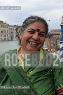 VENICE 23/04/09 - THE INDIAN PHISICIST, ENVINROMENTAL AND ECOLOGIC SCIENTIST VANDANA SHIVA ©Graziano Arici/Rosebud2 ECOLOGIA FISICA