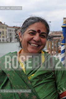 VENICE 23/04/09 - THE INDIAN PHISICIST, ENVINROMENTAL AND ECOLOGIC SCIENTIST VANDANA SHIVA ©Graziano Arici/Rosebud2 ECOLOGIA FISICA